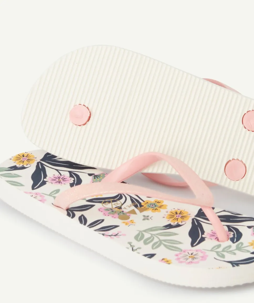 Tongs fille imprimé floral