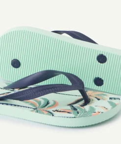 Tongs fille imprimé tropical