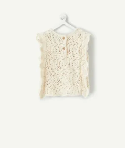 Top bébé fille crochet beige