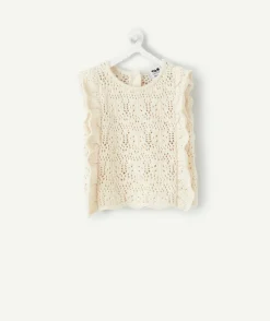 Top bébé fille crochet beige