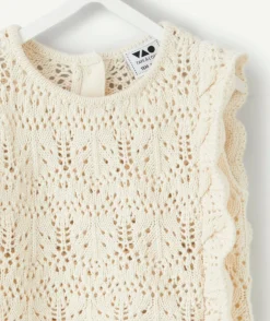 Top bébé fille crochet beige