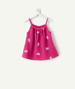 Top fille imprimé rose sans manches