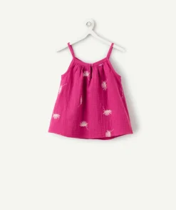 Top fille imprimé rose sans manches