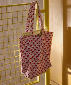 Tote bag fille imprimé cœurs