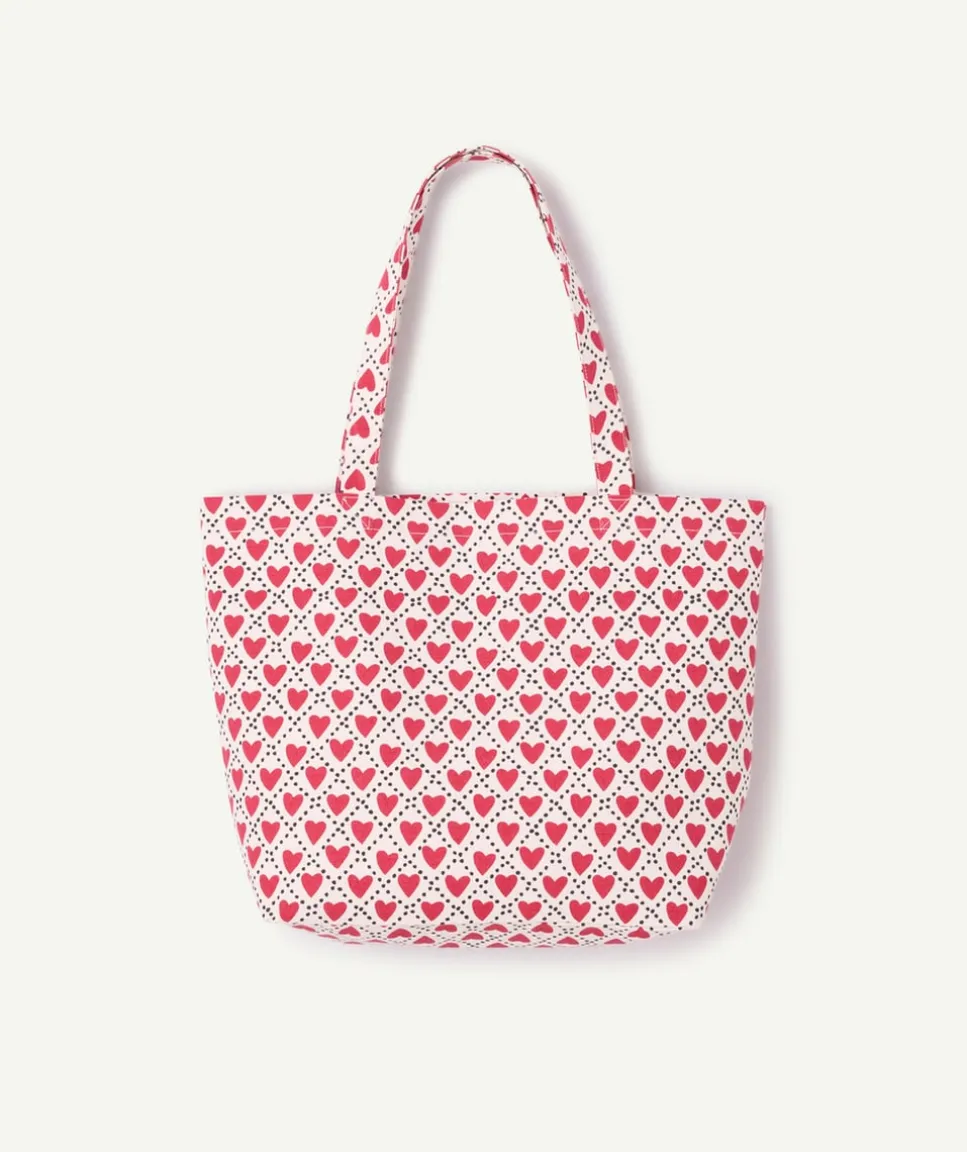 Tote bag fille imprimé cœurs