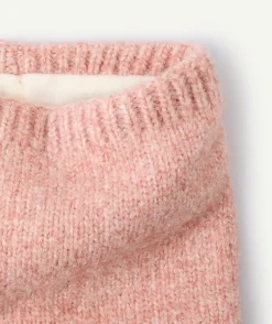 Tour de cou fille maille rose