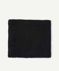 Tour de cou garçon maille noire doublée