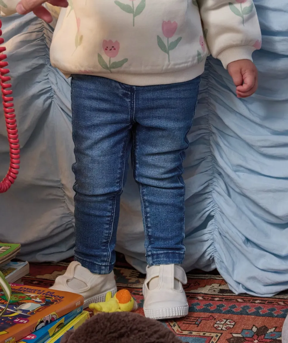 Tregging bébé fille denim usé