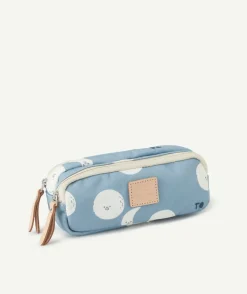 Trousse double compartiment bleue imprimé lune