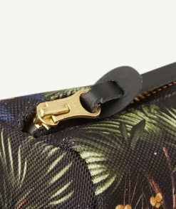 Trousse en fibres recyclées et imprimée tropical 21 x 7 x 7 cm