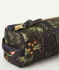 Trousse en fibres recyclées et imprimée tropical 21 x 7 x 7 cm