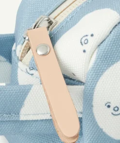 Trousse pour l'ecole bleue imprimé lune