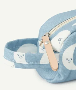 Trousse pour l'ecole bleue imprimé lune