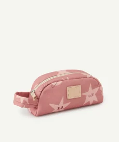 Trousse pour l'ecole fille rose imprimé étoilé