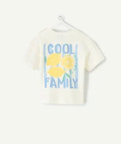 T-shirt bébé écru imprimé citrons message