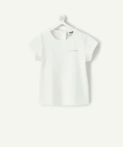 T-shirt bébé fille blanc imprimé