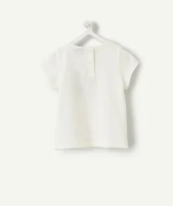 T-shirt bébé fille blanc imprimé