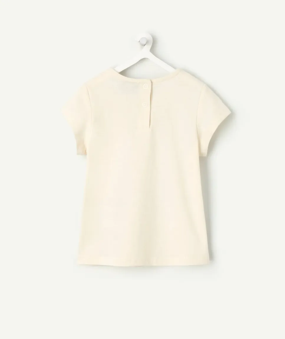 T-shirt bébé fille écru imprimé love