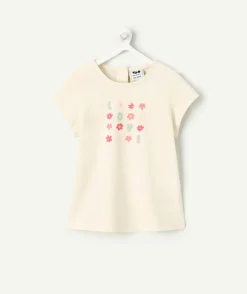 T-shirt bébé fille écru imprimé love