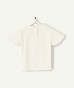 T-shirt bébé fille écru imprimé lune