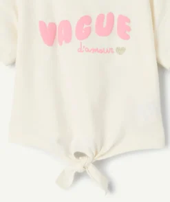 T-shirt bébé fille écu imprimé