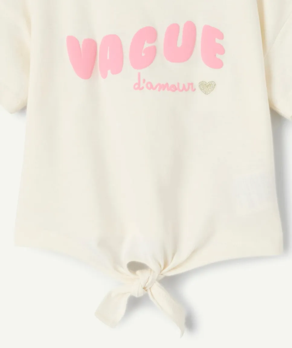 T-shirt bébé fille écu imprimé