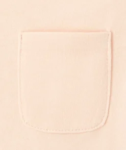 T-shirt bébé fille en coton bio rose pâle
