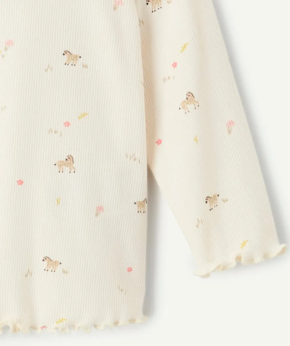 T-shirt bébé fille imprimé animal