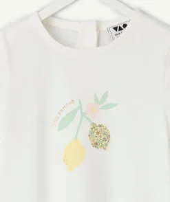 T-shirt bébé fille imprimé citron