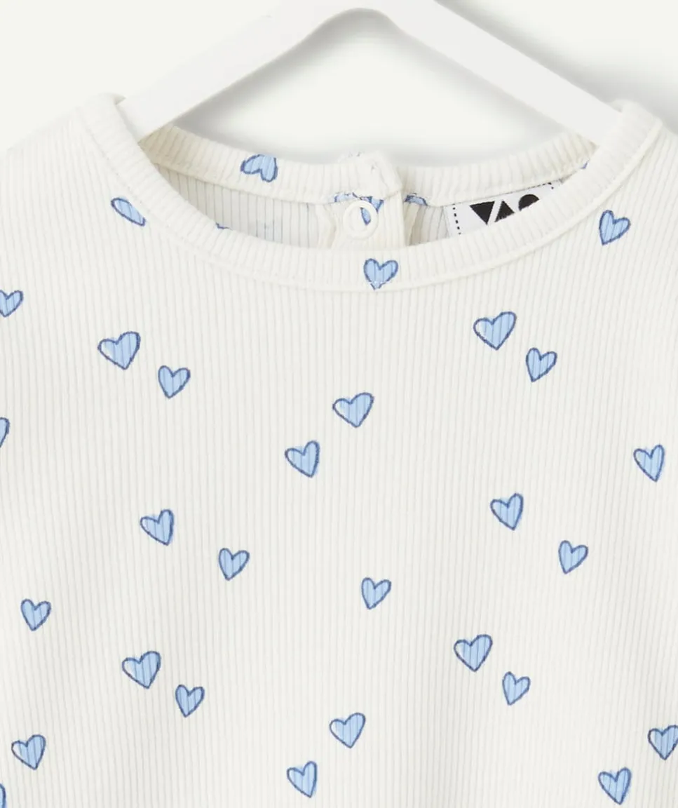 T-shirt bébé fille imprimé coeur