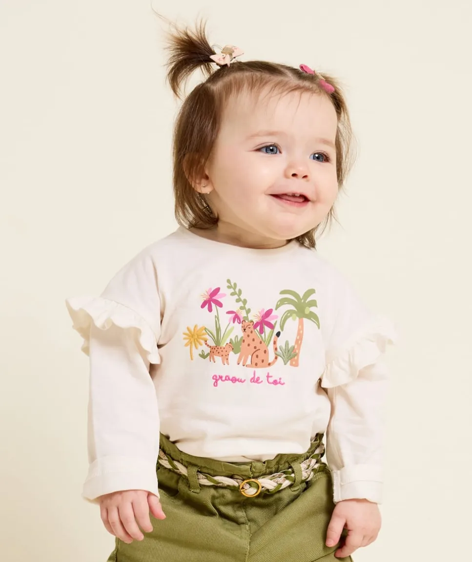T-shirt bébé fille imprimée