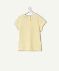 T-shirt bébé fille jaune imprimé