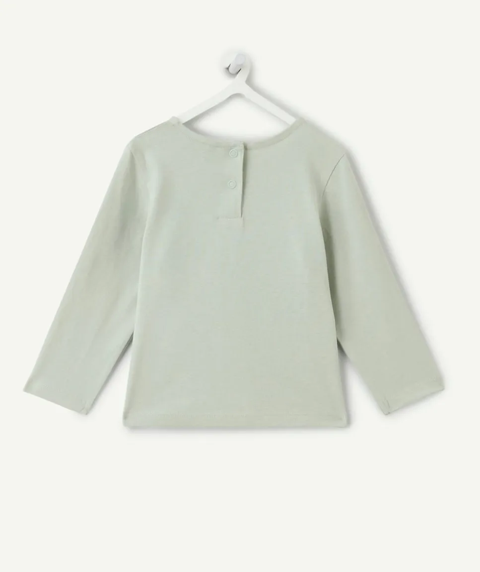 T-shirt bébé fille kaki imprimé fleurs
