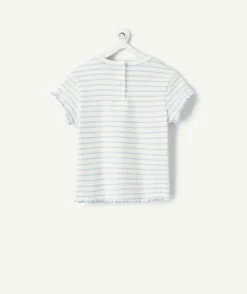 T-shirt bébé fille rayé bleu