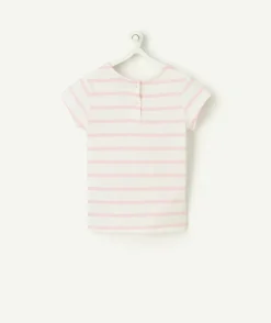T-shirt bébé fille rayé rose