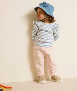 T-shirt bébé fille rayé à volants