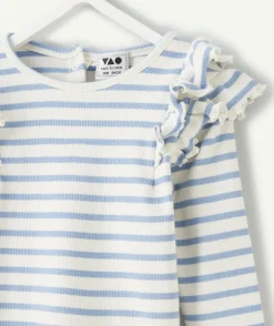 T-shirt bébé fille rayé à volants