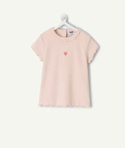 T-shirt bébé fille rose imprimé