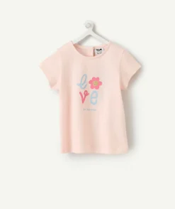 T-shirt bébé fille rose imprimé