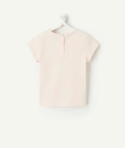 T-shirt bébé fille rose imprimé coeurs