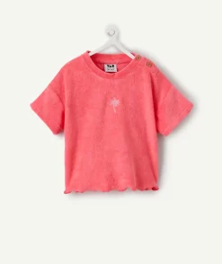 T-shirt bébé fille rose éponge