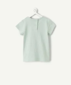 T-shirt bébé fille vert imprimé