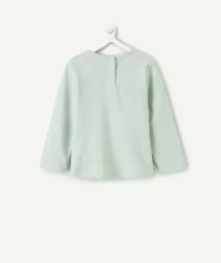 T-shirt bébé fille vert imprimé