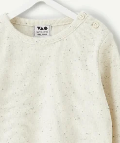 T-shirt bébé garçon blanc chiné