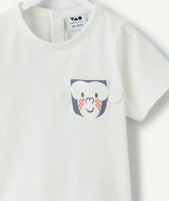 T-shirt bébé garçon blanc imprimé