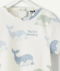 T-shirt bébé garçon blanc imprimé