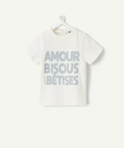 T-shirt bébé garçon blanc imprimé