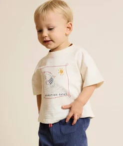 T-shirt bébé garçon blanc imprimé