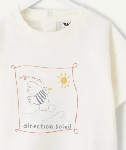 T-shirt bébé garçon blanc imprimé