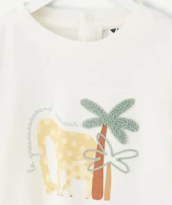 T-shirt bébé garçon blanc imprimé